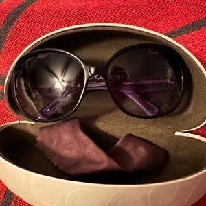 Coach black frame, purple inside-sunglasses.